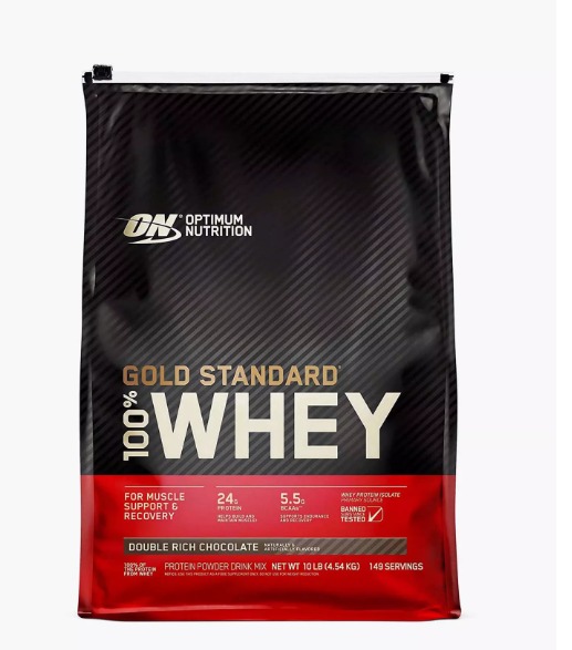 Gold Standard Whey Protein, 10 Lb (4.4 Kg), Double Rich Chocolate, Optimum Nutrition