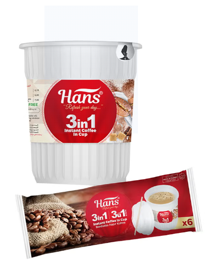 3 In 1 Instant Coffee In Cup 20grams Pack of 6
