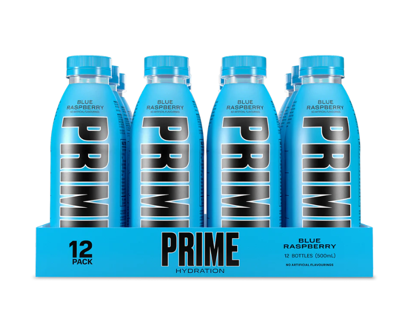 Prime Hydration Drink Blue Raspberry Flavour 500ml (Pack of 12)