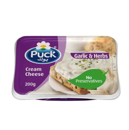 [DAI046] PUCK CREAM CHEESE GARLIC AND HERBS NATURAL SPREAD 200G