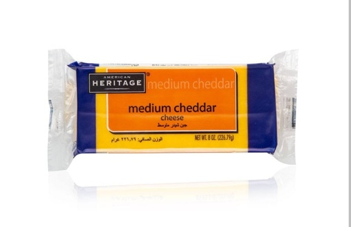 [DAI055] AMERICAN HERITAGE MEDIUM CHEDDAR CHEESE 227G
