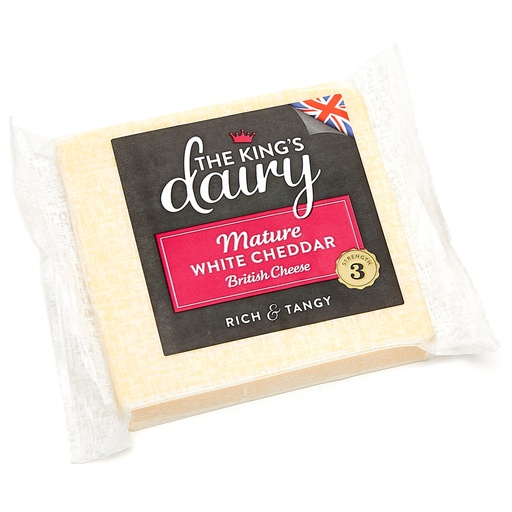 [DAI063] KINGS DAIRY MATURE WHITE CHEDDAR CHEESE 200G