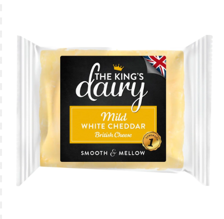 [DAI064] KINGS DAIRY MATURE WHITE CHEDDAR CHEESE MILD 200G