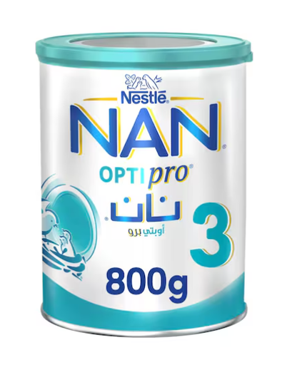 Nestle NAN Optipro 3 Growing up Milk From 1 to 3 Years With 2’FL and BL Probiotic 800g