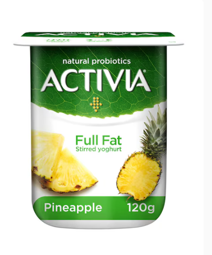 Activia Stirred Yoghurt Full Fat Pineapple120g