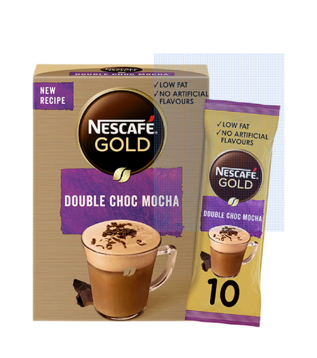 Gold Double Choc Mocha, Pack Of 10 23.5grams