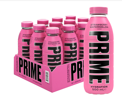Prime Hydration Drink Strawberry & Watermelon Flavor 500ml (Pack of 12)