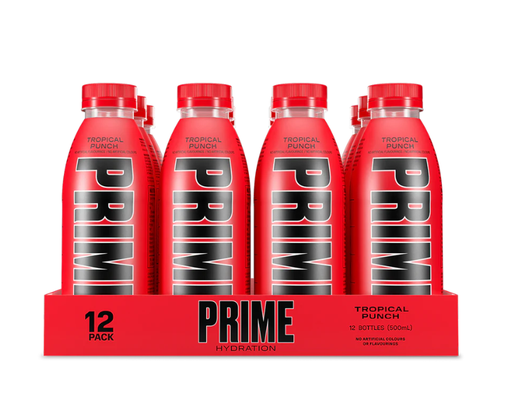 Prime Hydration Drink Tropical Punch Flavour 500ml (Pack of 12)