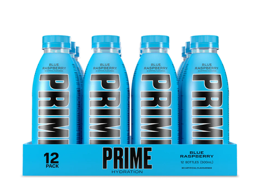 Prime Hydration Drink Blue Raspberry Flavour 500ml (Pack of 12)
