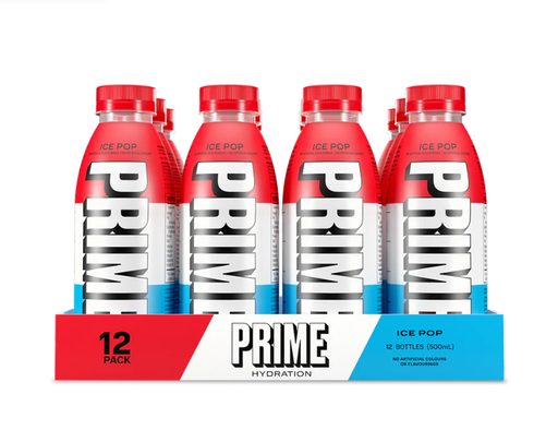 Prime Hydration Drink Ice Pop Flavour 500ml (Pack of 12)